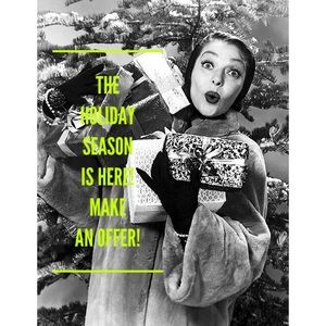 The holiday season is here! Make an offer!